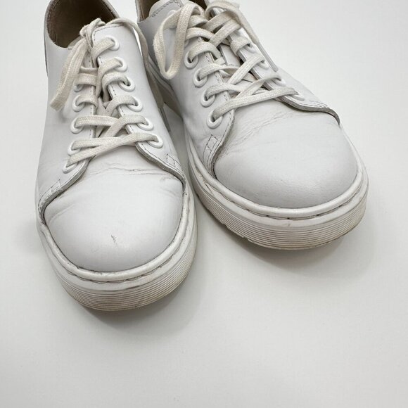 Dr. Martens Dante White Shoes Loafers Lace Up Sneakers Women's 7 Men's 6 Leather - Picture 3 of 8